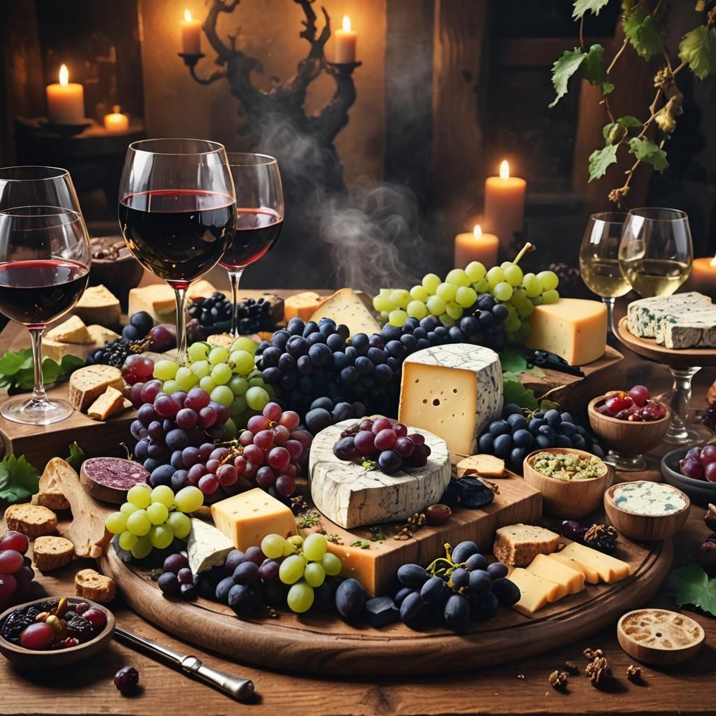 Fantasy Cheese Board in Winery: Concept Art