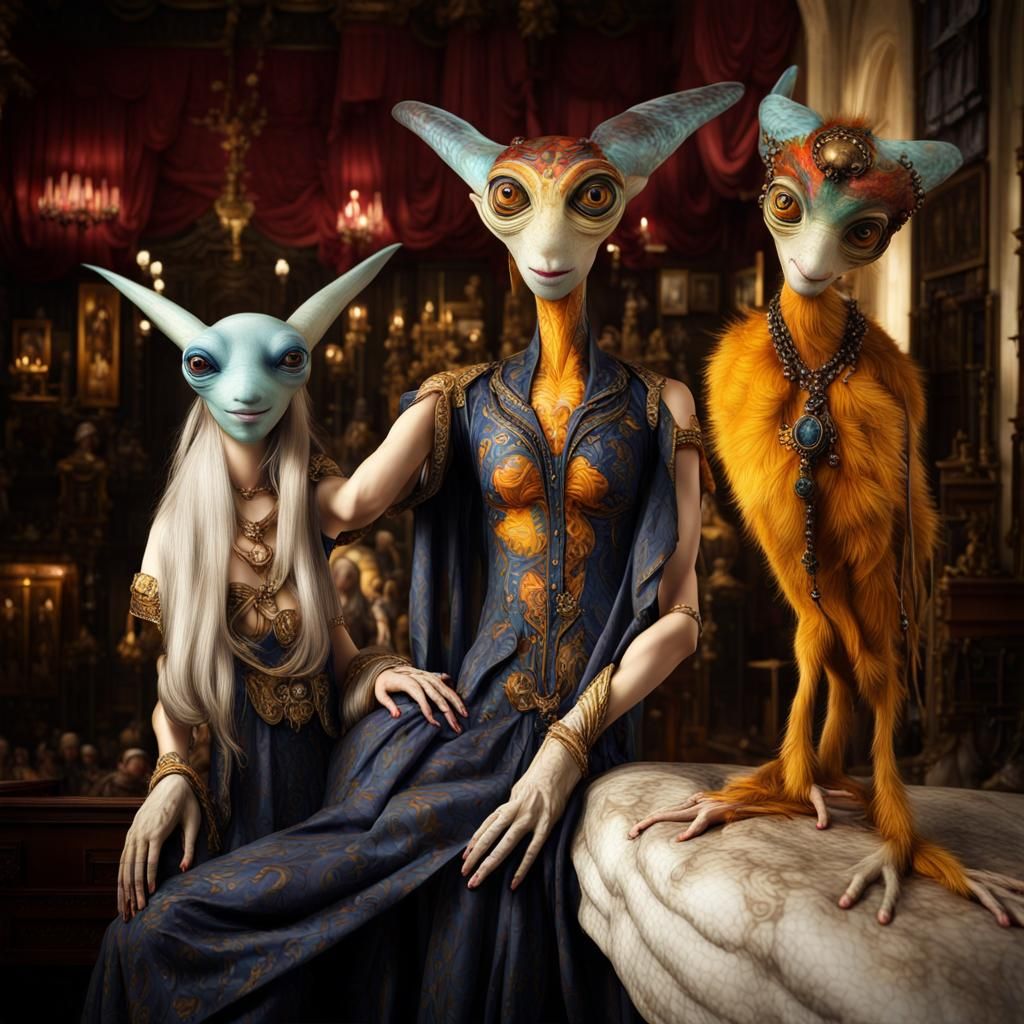 Photorealistic Aliens in Exotic Fashion: Hyperreal Photograp...