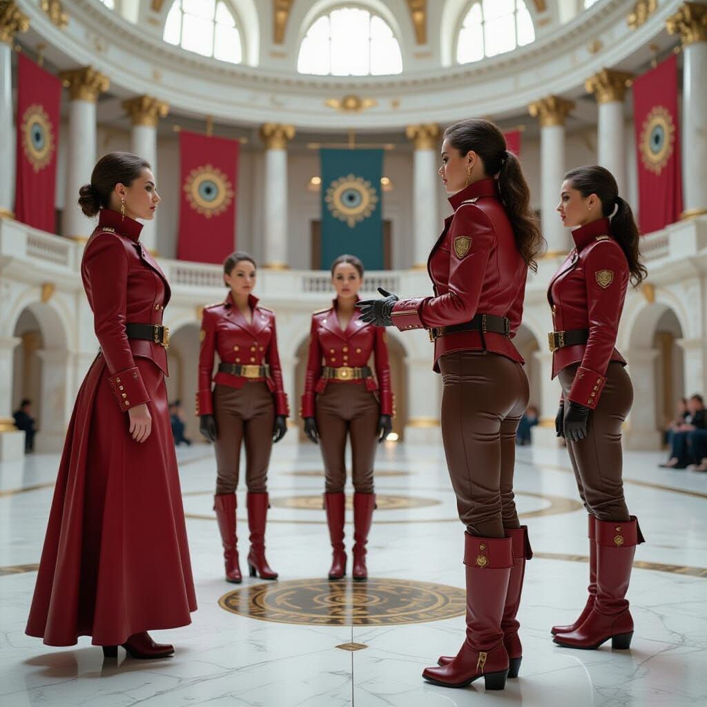 Steampunk Soldiers in Marble Arena