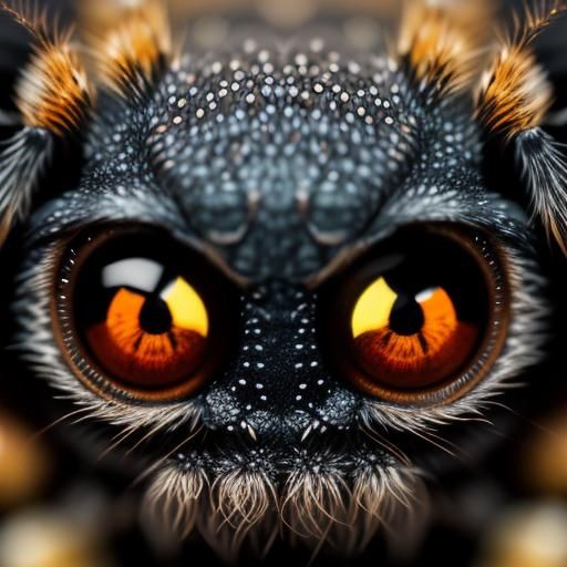 Detailed Macro Photograph of a Spider