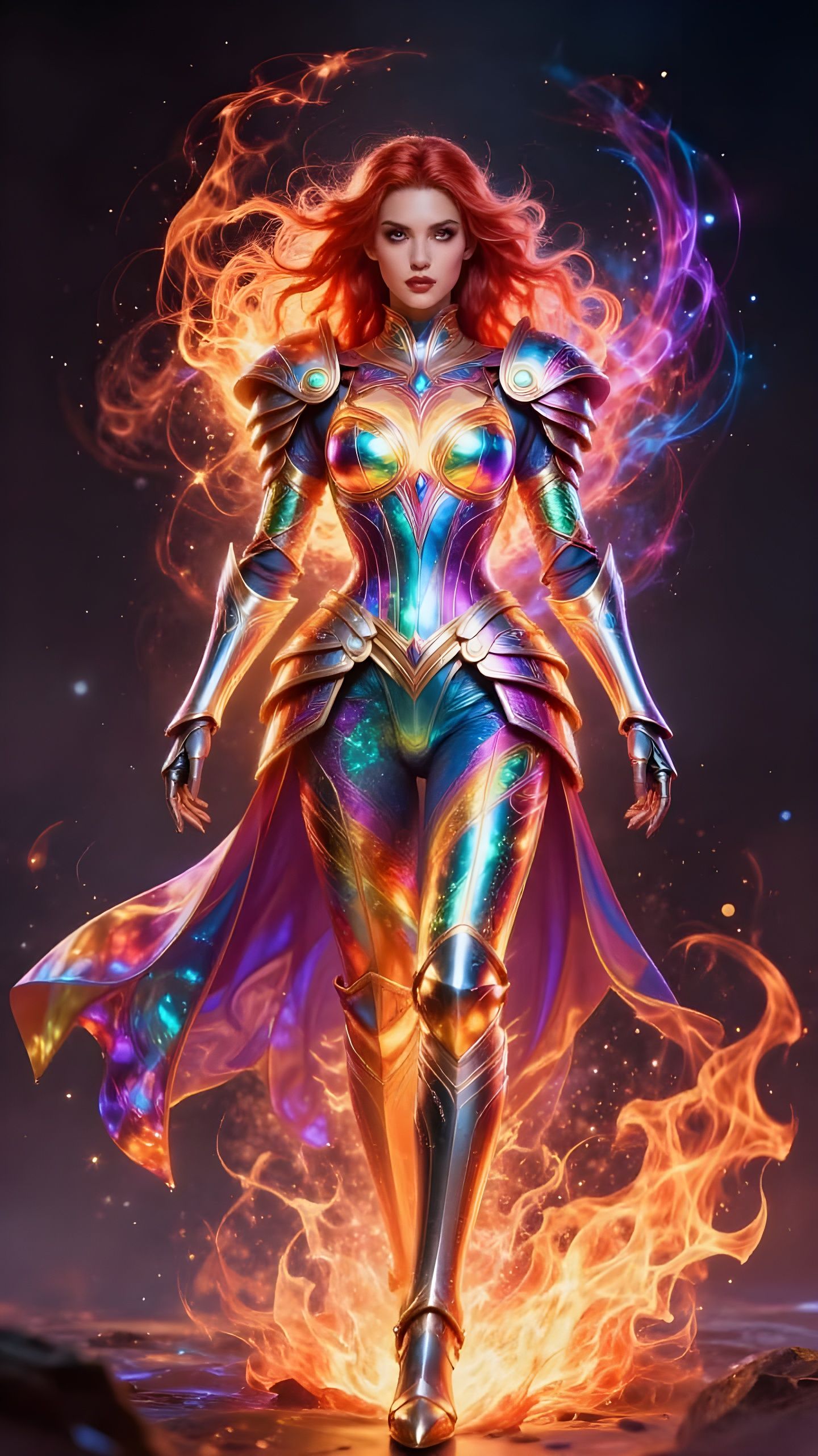 Rainbow Fire Sorceress in Shining Armor
