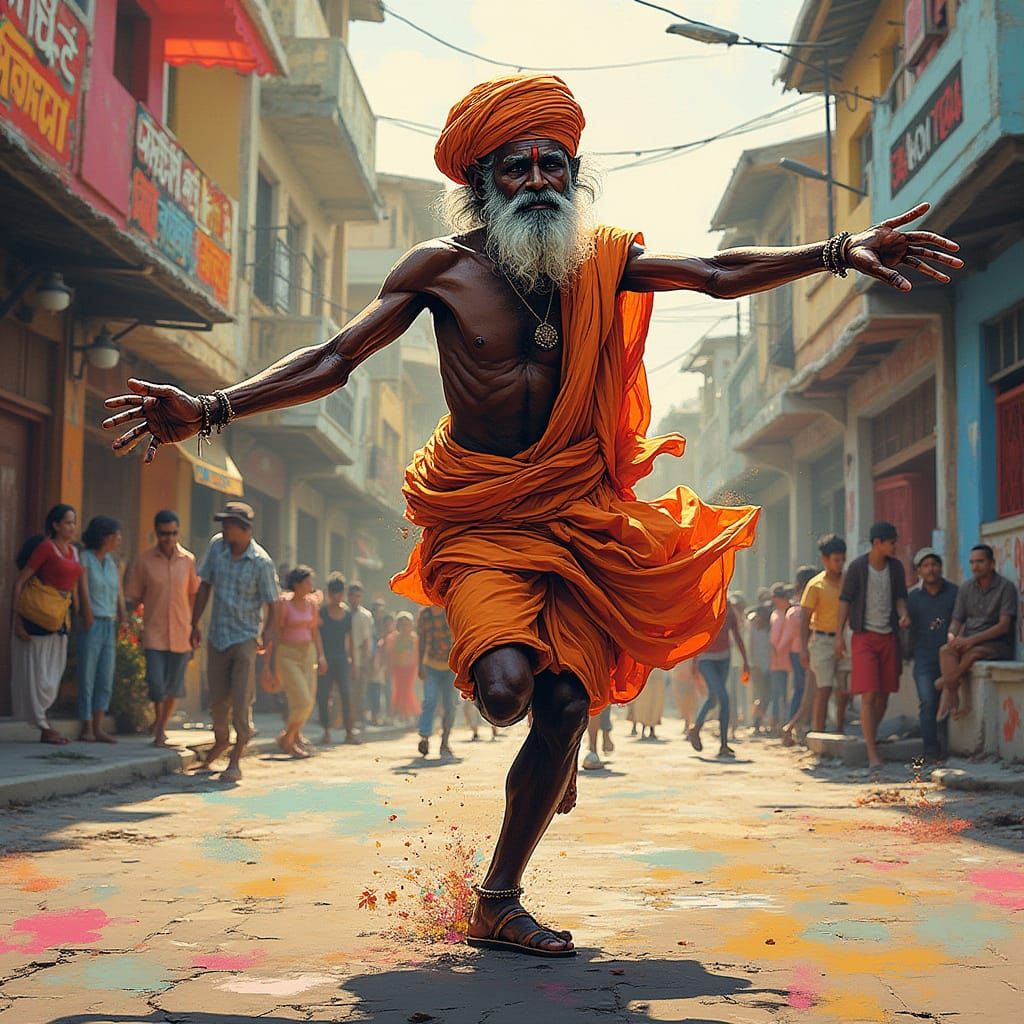 Gandhi Breakdancing: Street Art Fusion