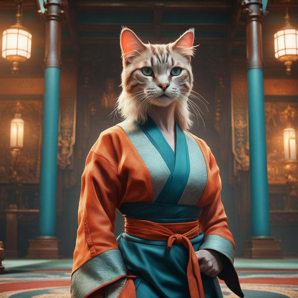 Florence Pugh as Feline Martial Arts Warrior