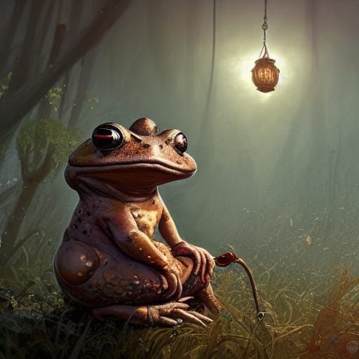 Detailed Toad Portrait in Fantasy Art Style