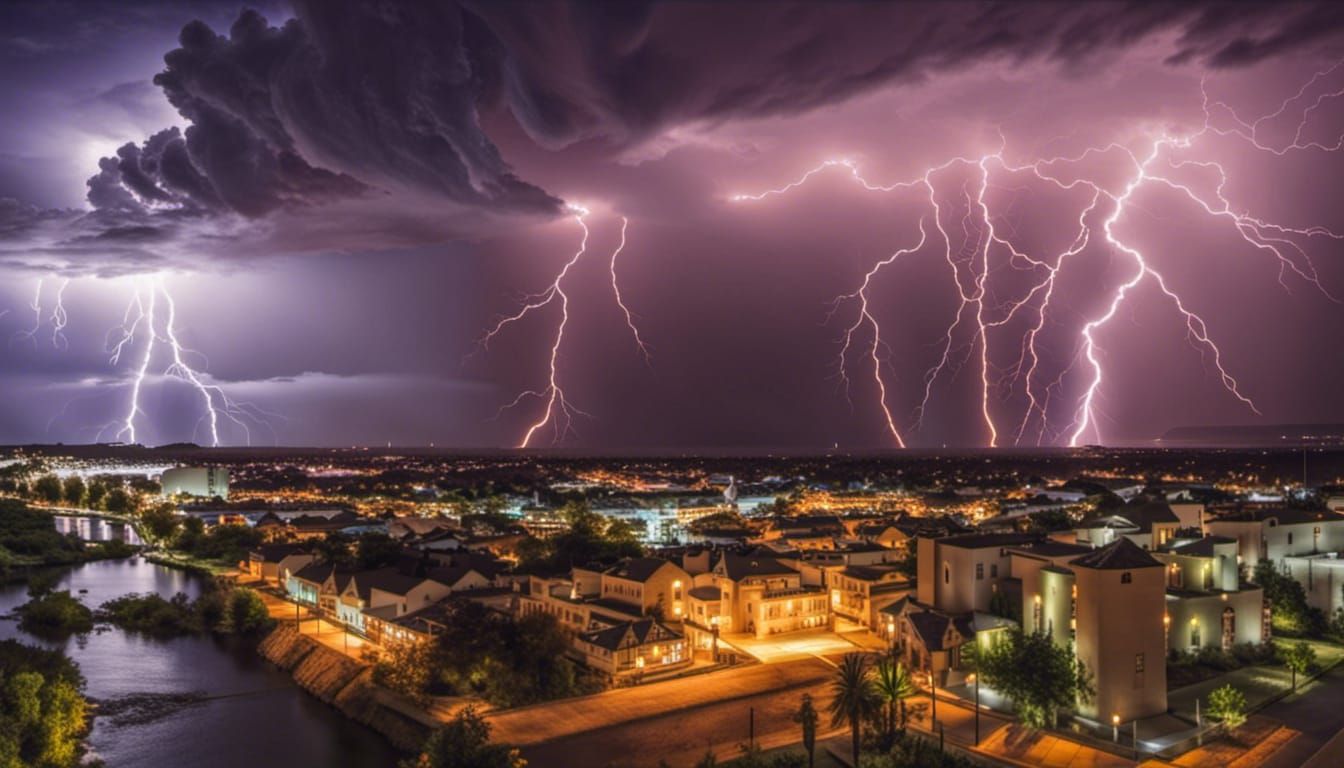 Spectacular Lightning Storm Illuminates Night Sky