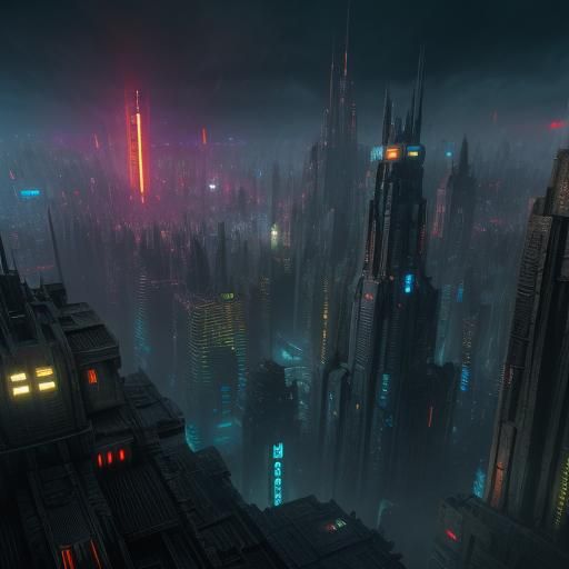 Blade Runner Inspired Detailed Matte Painting