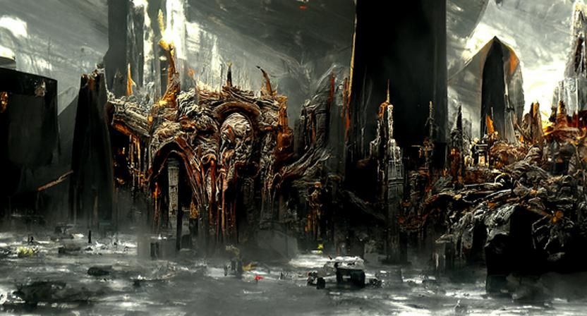 Dismortus Concept Art in Detailed Matte Painting