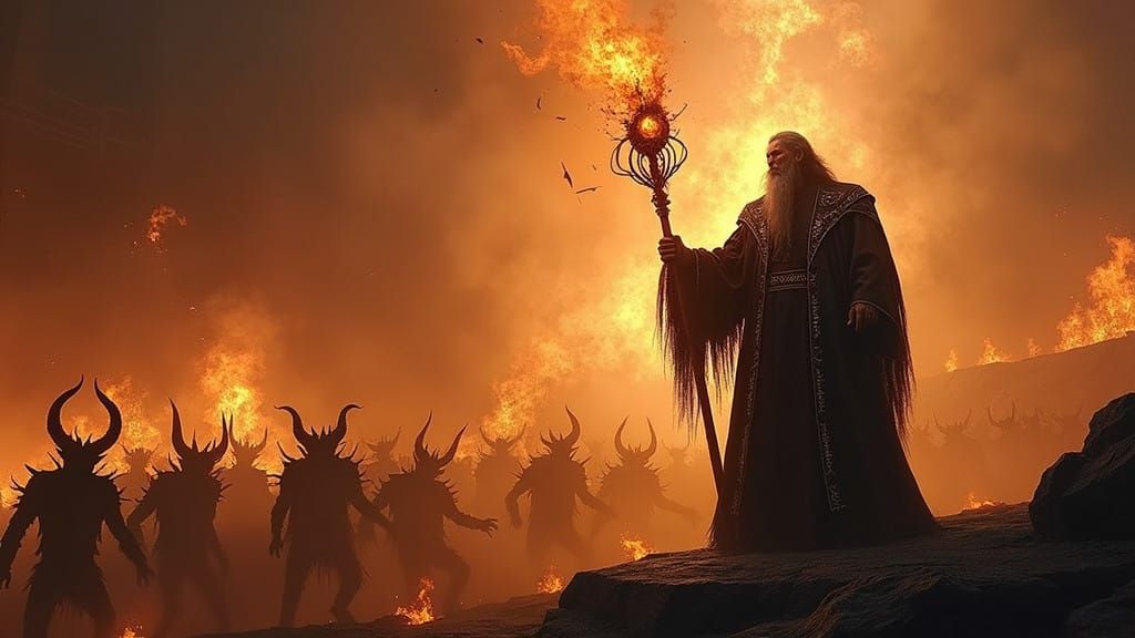 Dark Fantasy Wizard Performs with Twisted Demons at Wild Roc...