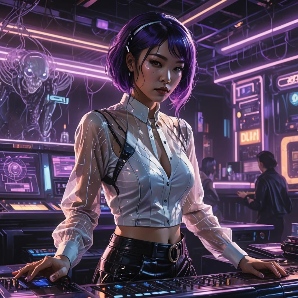 Glowing Club Queen in Neon Dreams