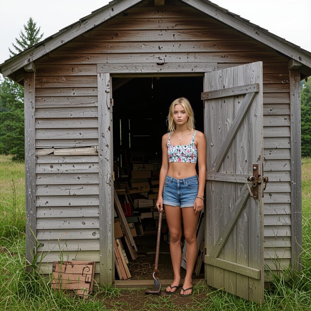 Young Woman Discovers Secret Tunnel in Old Cabin Shed