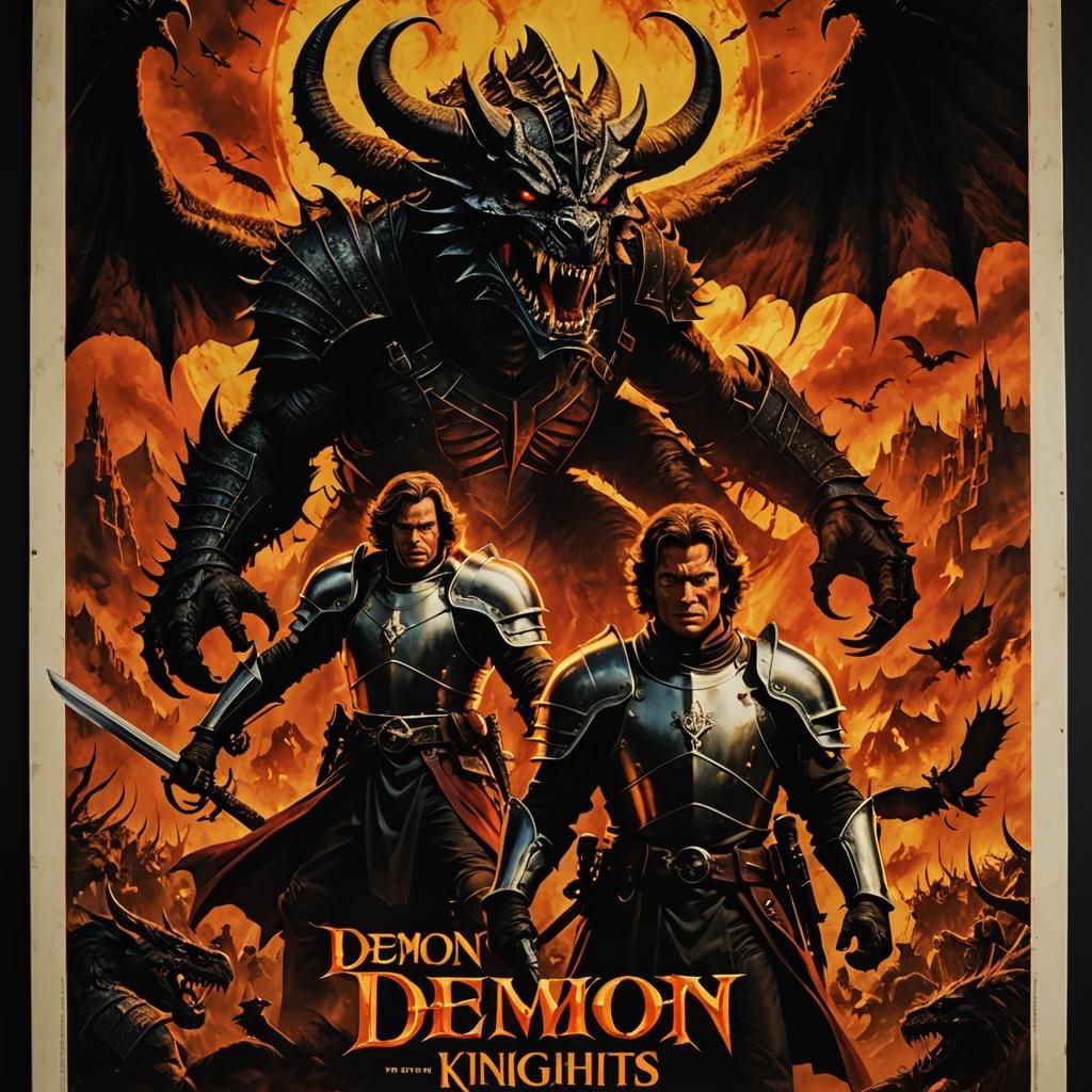 Demon Knights Movie Poster in Cinematic Style