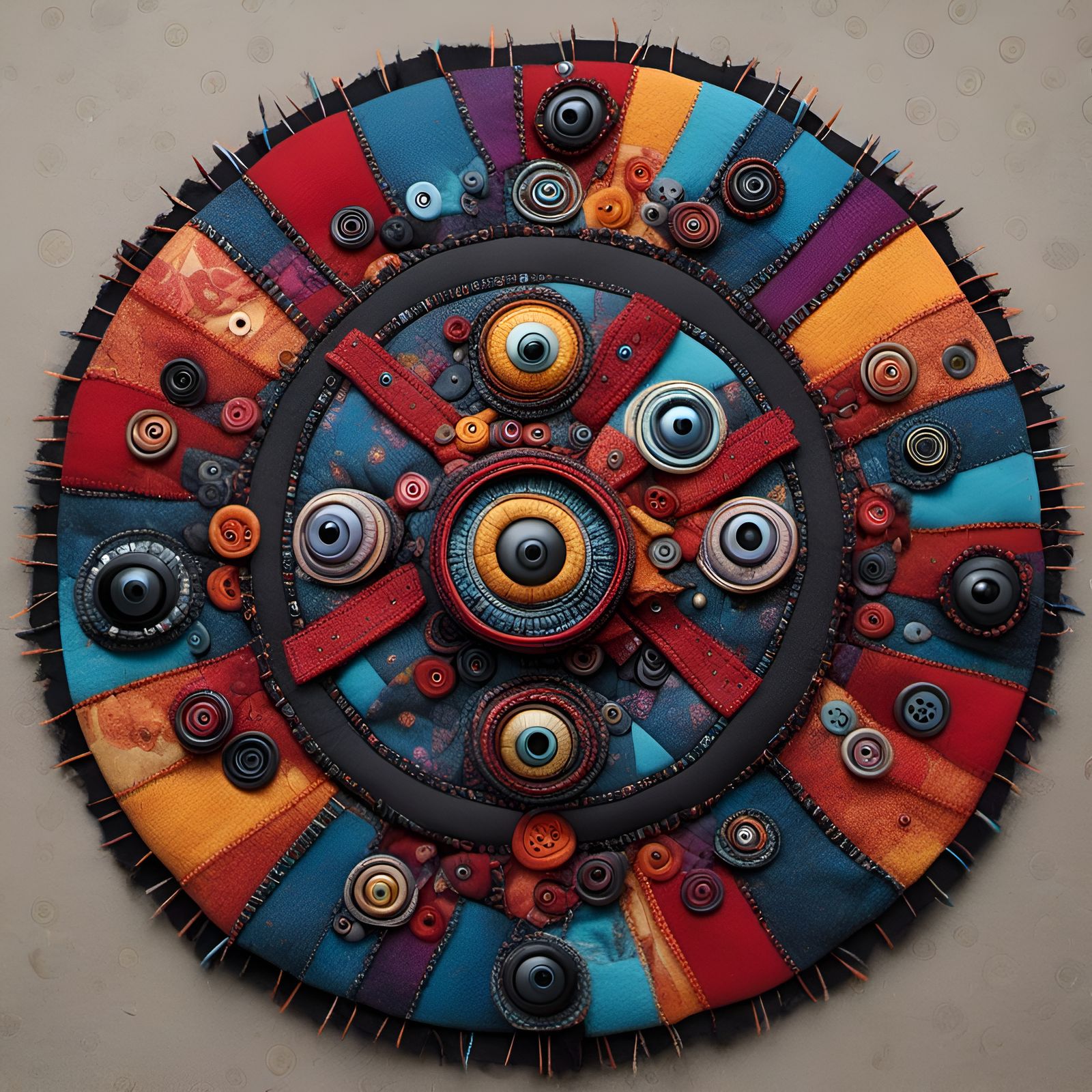 Patchwork Mandala with Intricate Details