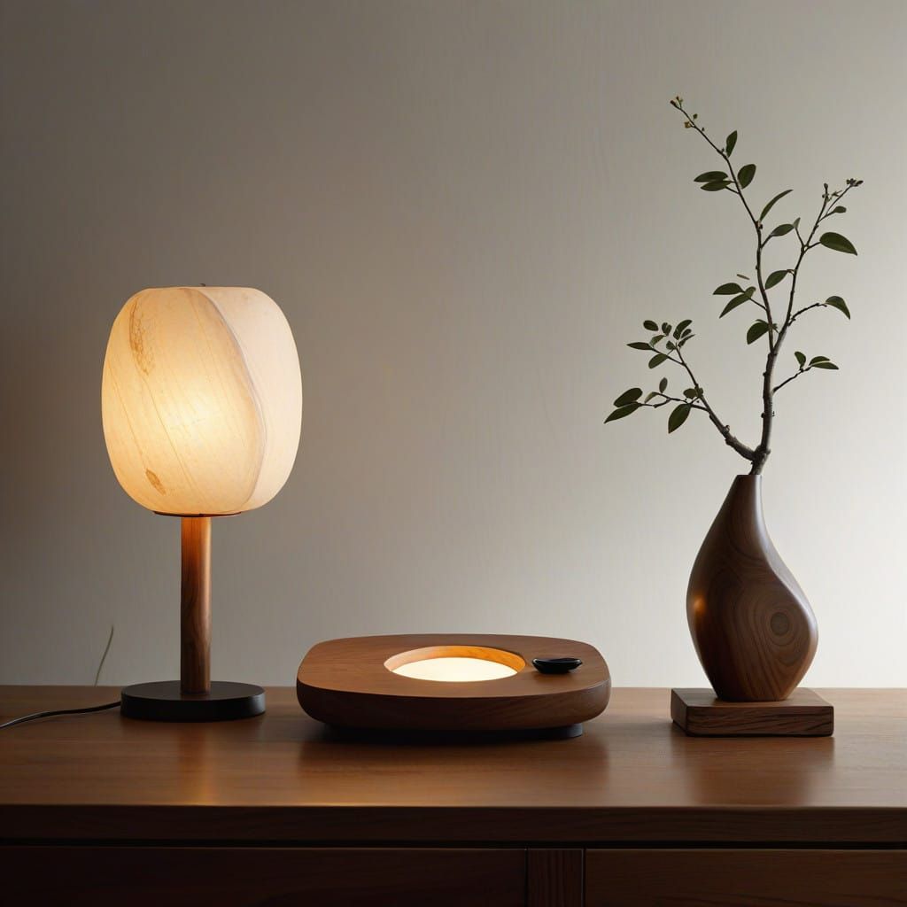 Organic Wooden Phone Stand with Delicate Quaver