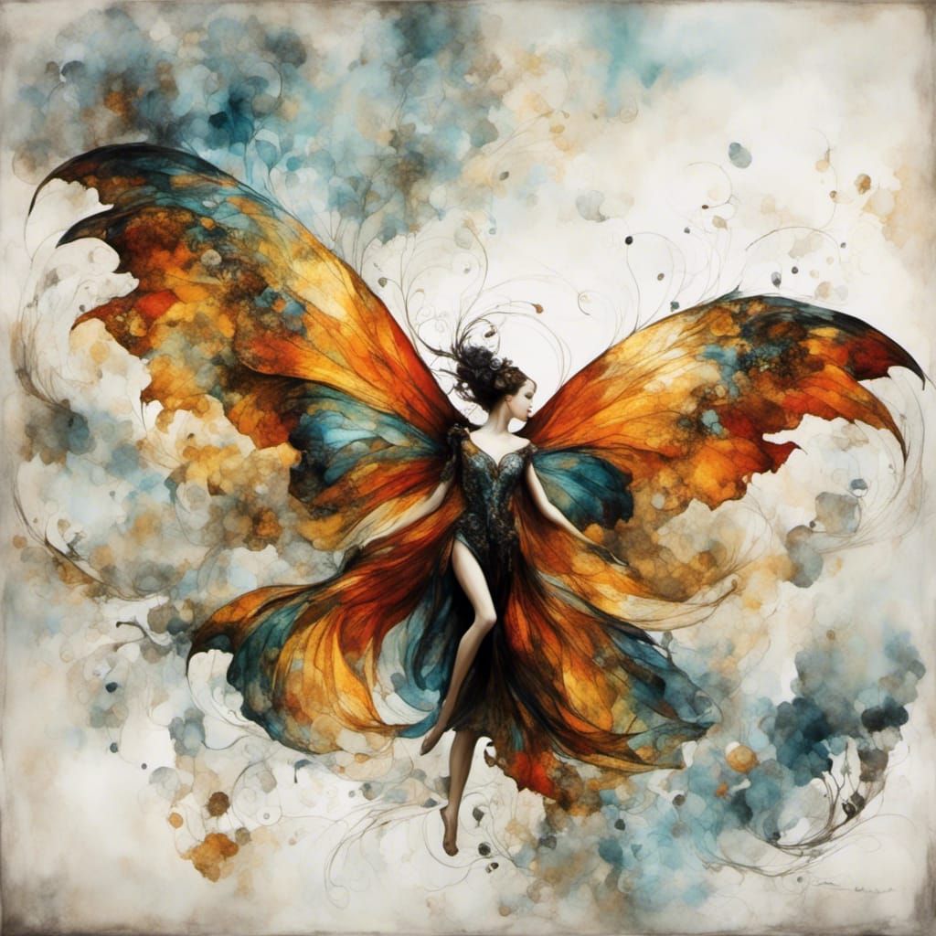 Surreal Fairy in Dark Aesthetic