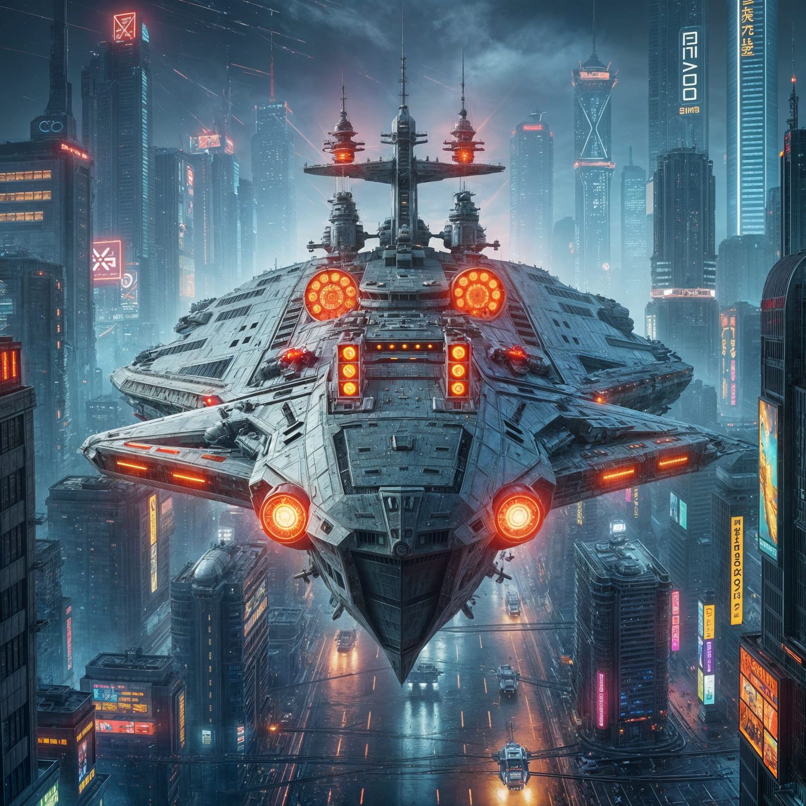 Gigantic Flying Airship Combines Aircraft Carrier and Space....