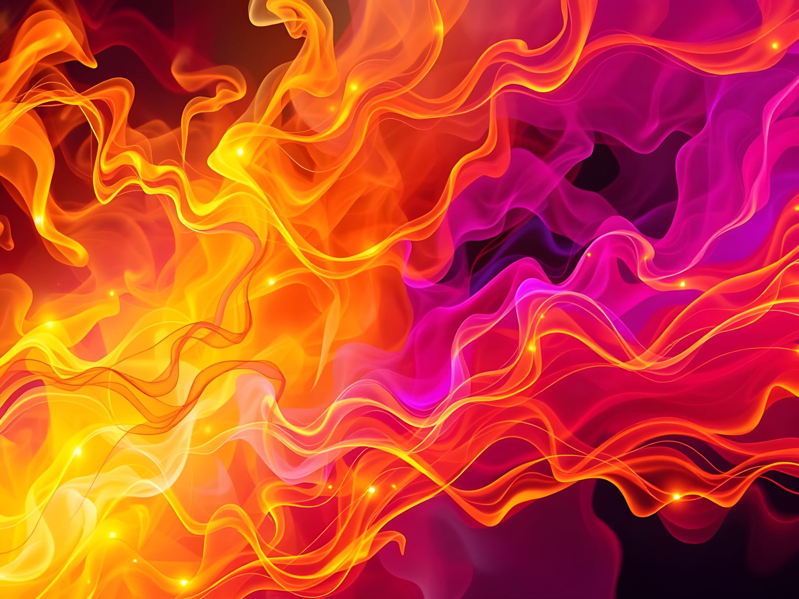 Vibrant Golden Smoky Abstract Design