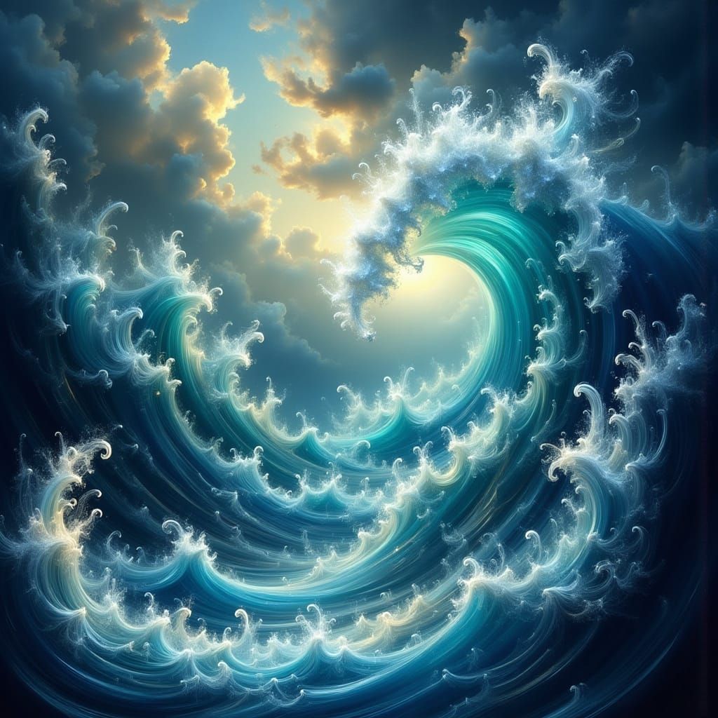 Ethereal Blue Wave of Ancient Strength