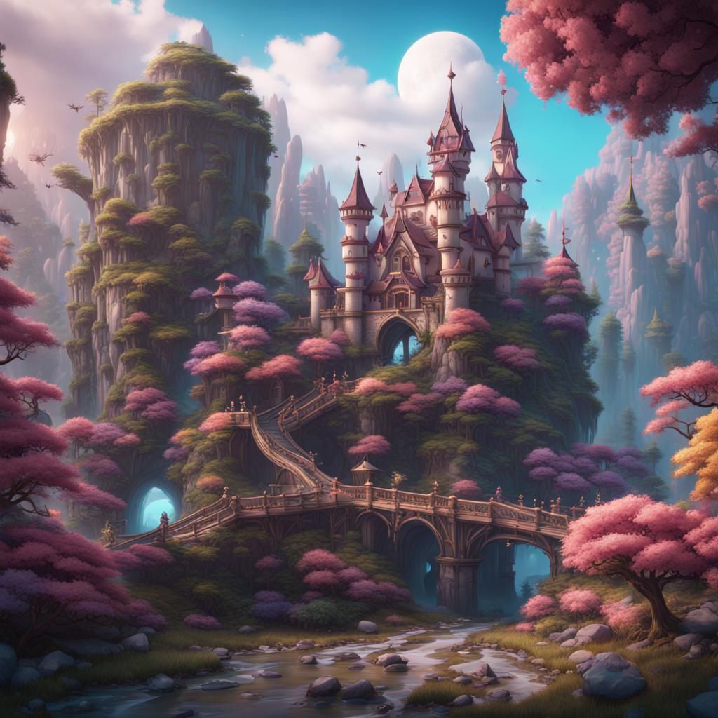 Kawaii Fantasy Concept Art in Deep Color