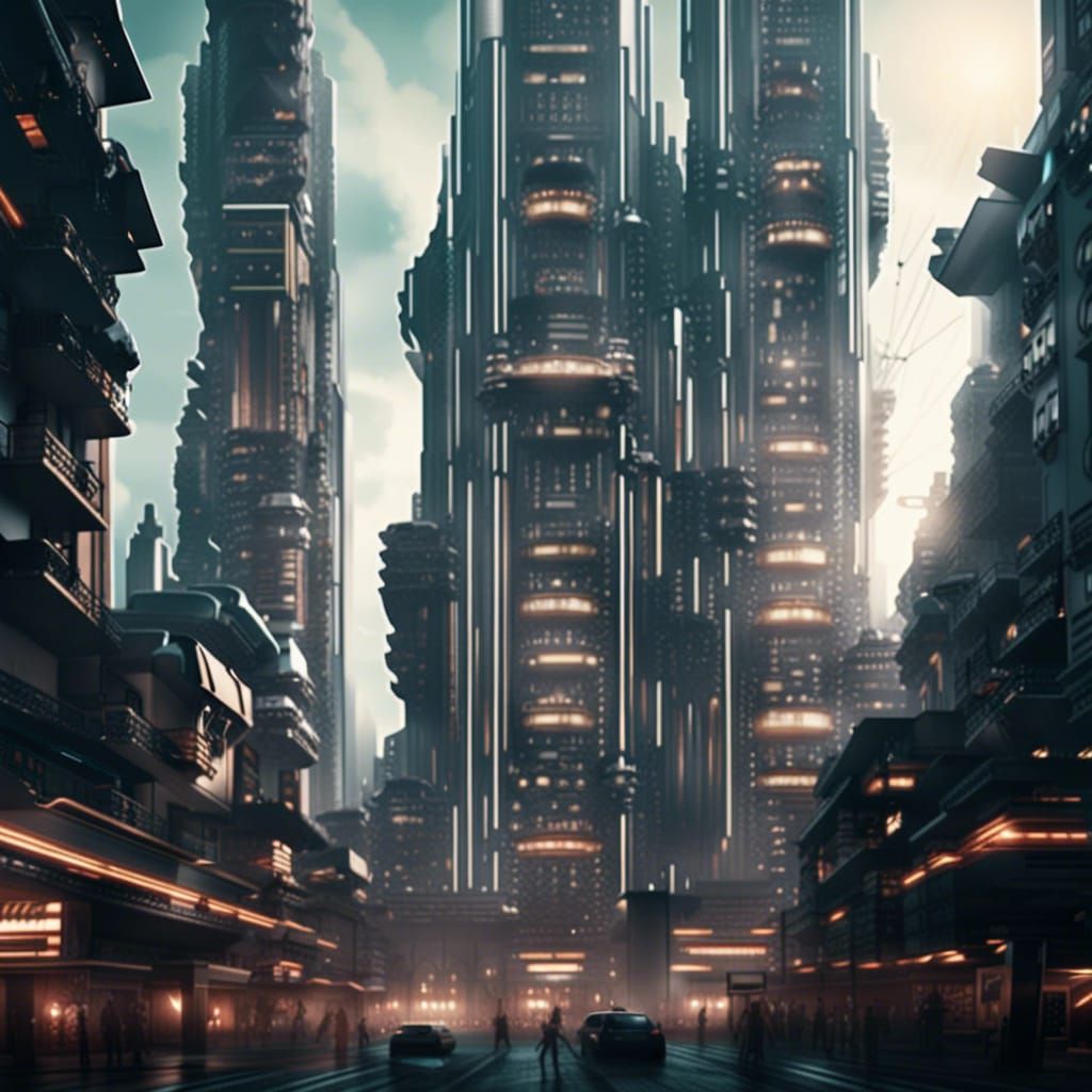 Futuristic Vertical Suburbia: High-Tech Neo Metropolis