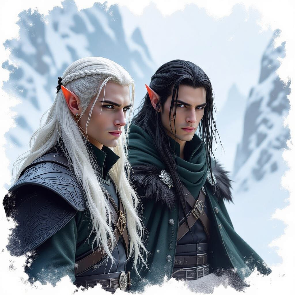Light and Shadow Elves in Digital Painting