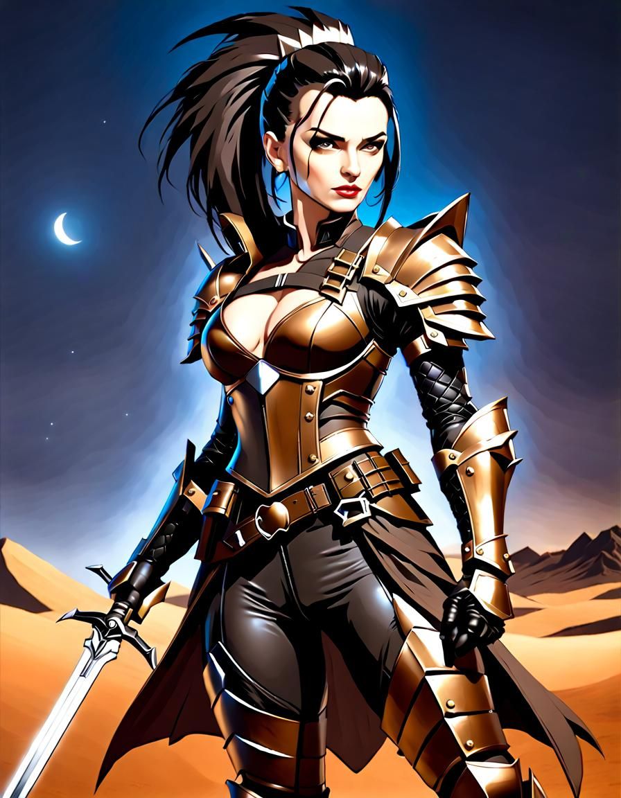 Anime Portrait of a female Knight