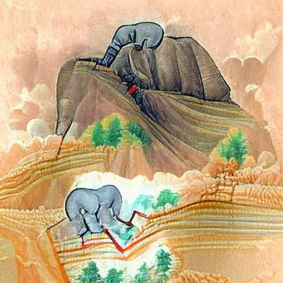 Elephant Climbs a Mountain