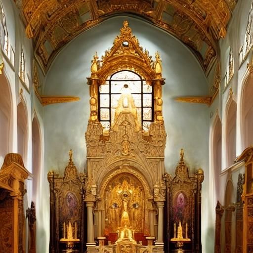 "Garasha Hosokawa", Wall Painting in Tamatsukuri Cathedral, Osaka