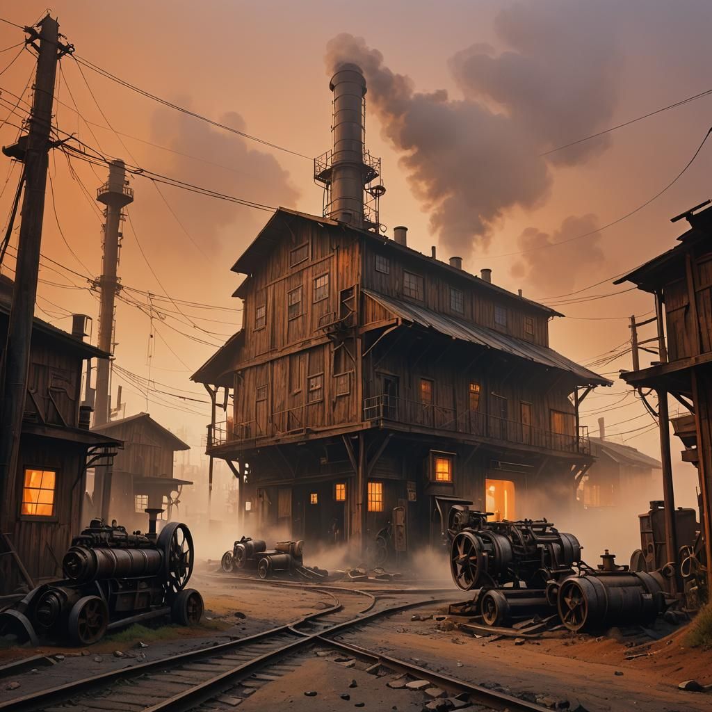 Rustic Machine Shed in Industrial Fantasy Style