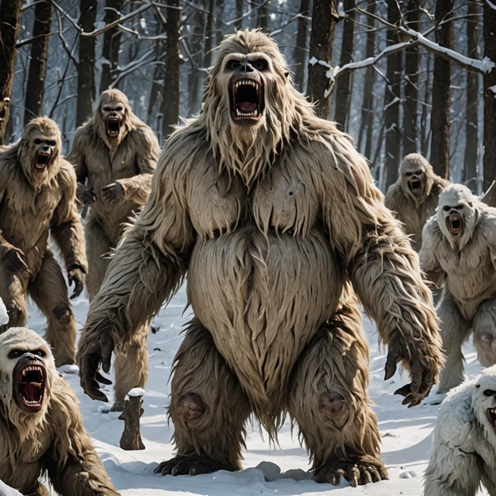 Surreal Cannibals, Yetis, and Screams Illustration