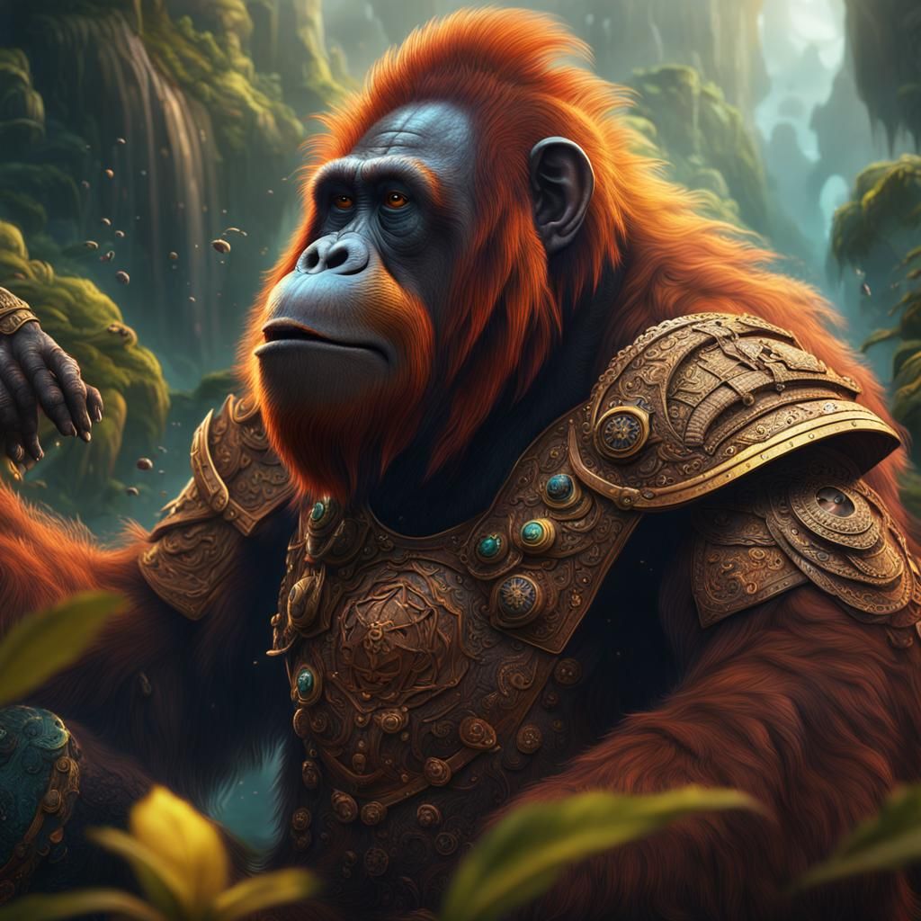 Orangutan Admiral Matte Painting in 8K