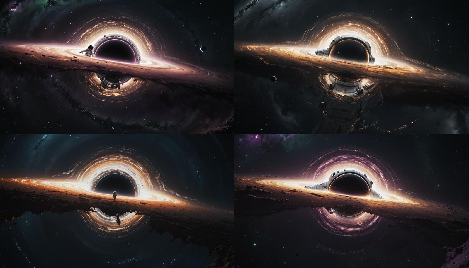 Astronaut Orbiting a Supermassive Black Hole