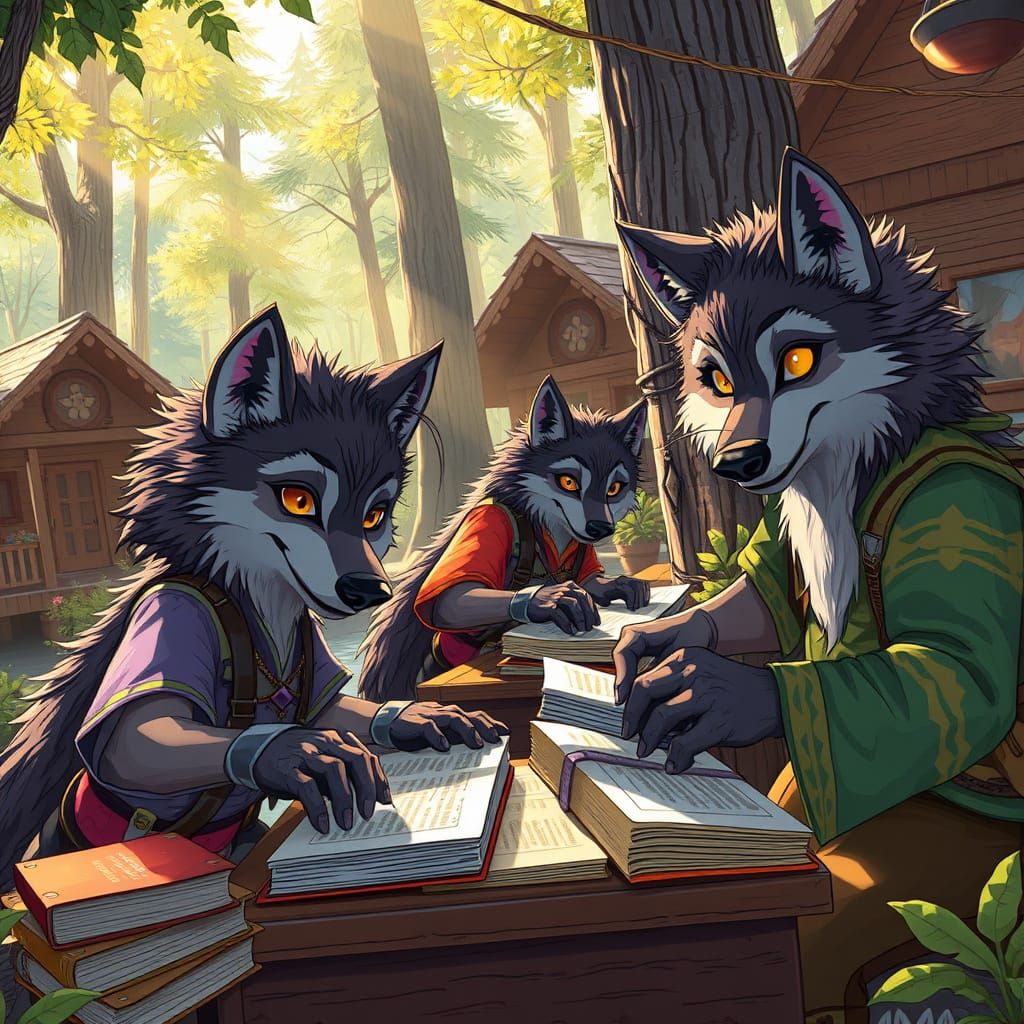 Whimsical Werewolves Bind Summer Camp Textbooks in Vibrant, ...