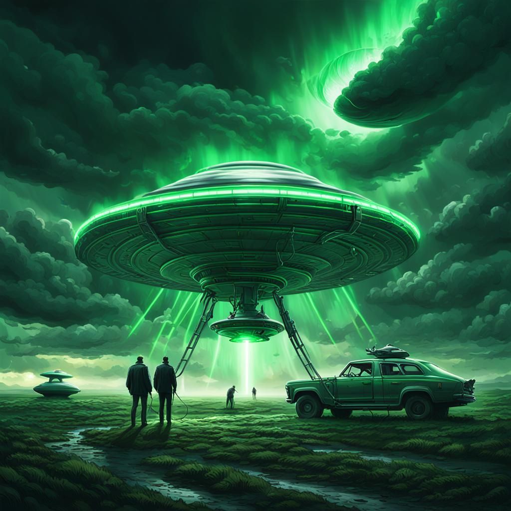 UFO Abduction: Sci-Fi Cinematic Concept Art