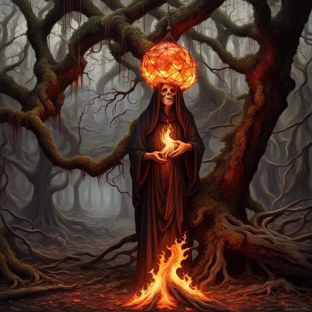 Fiery Crone in Dark Forest