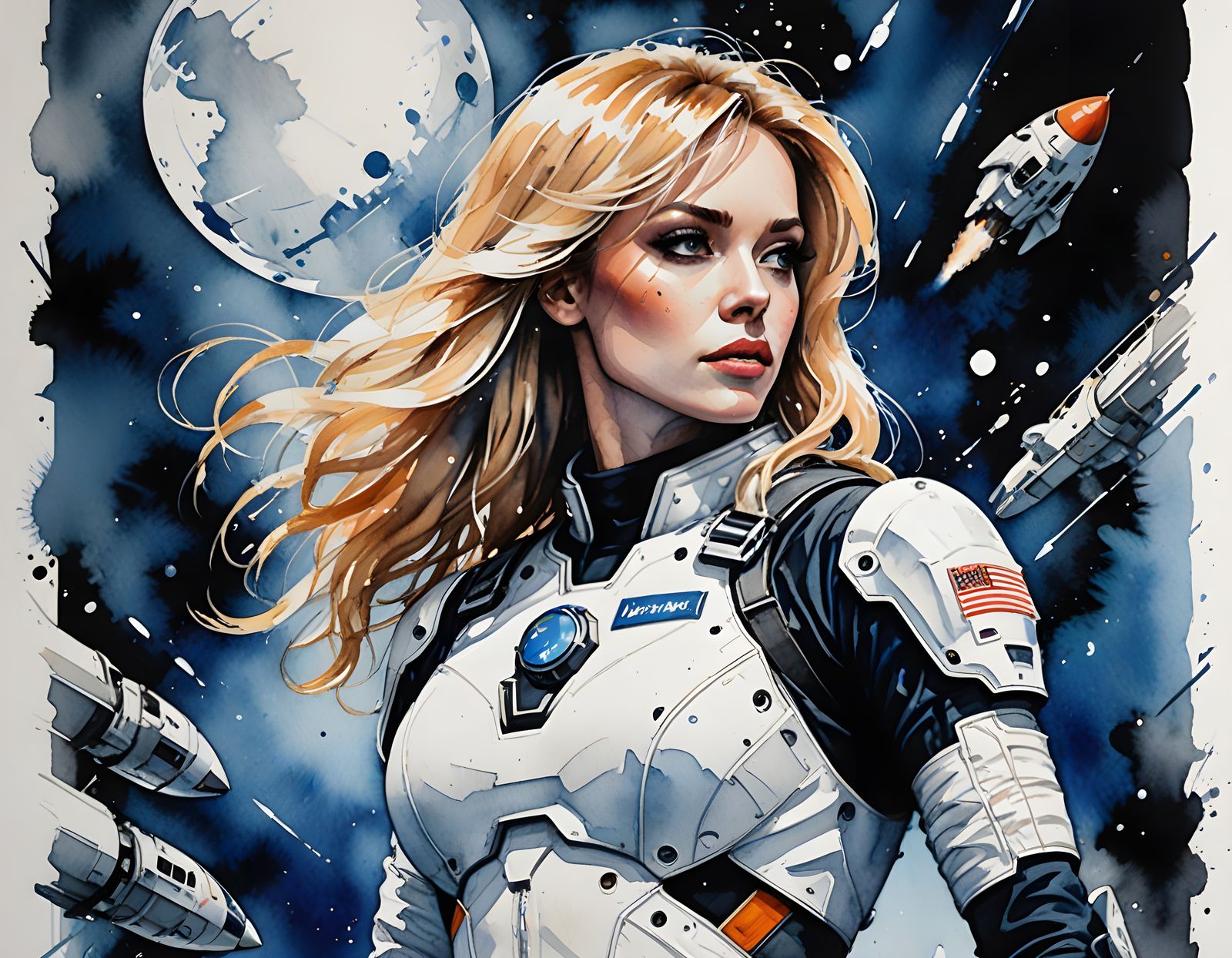 Barbarella in Dynamic Ruined Spaceship Pose