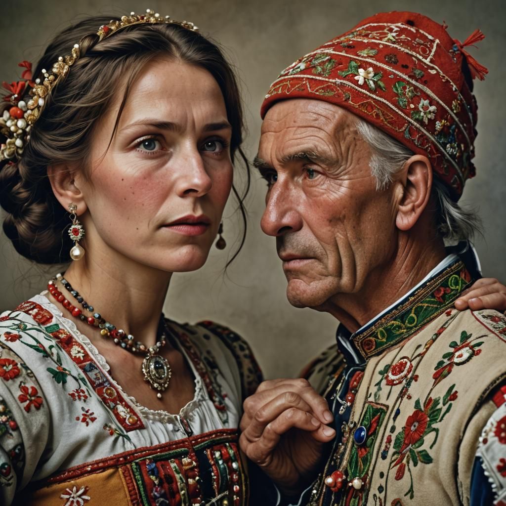Czech Couple Dancing: Professional Color Portrait