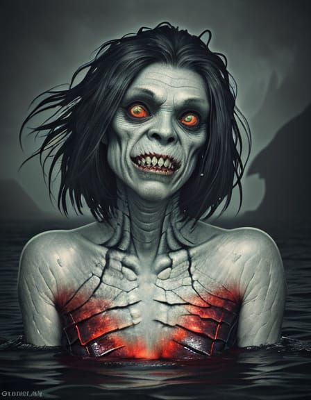 Eerie Macro Photography of a Bloo Eel in a Moody Atmosphere