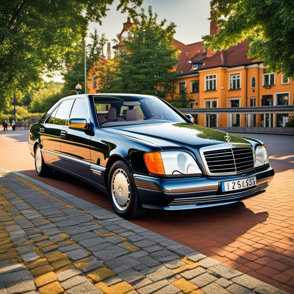 mercedes s600 v12 in 1995, like a photo 4k