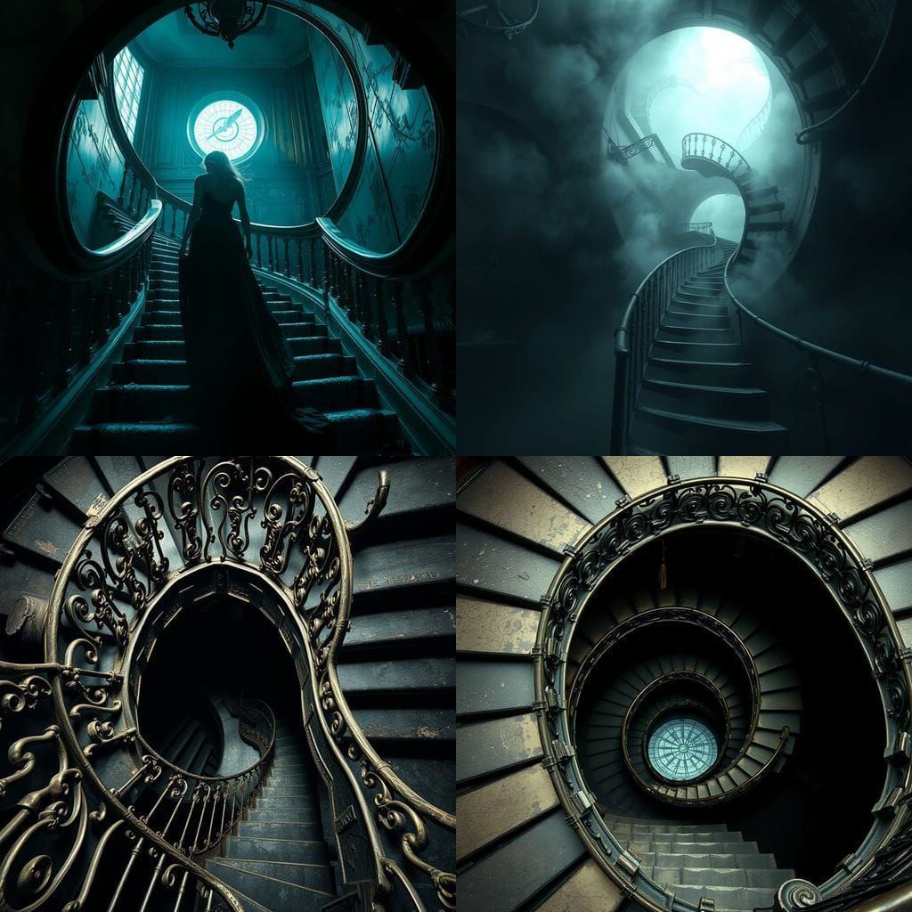 Spiral Staircase Descending into Oblivion