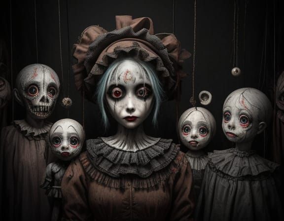 Surreal Clown Puppet Show Haunts Weeping Doll