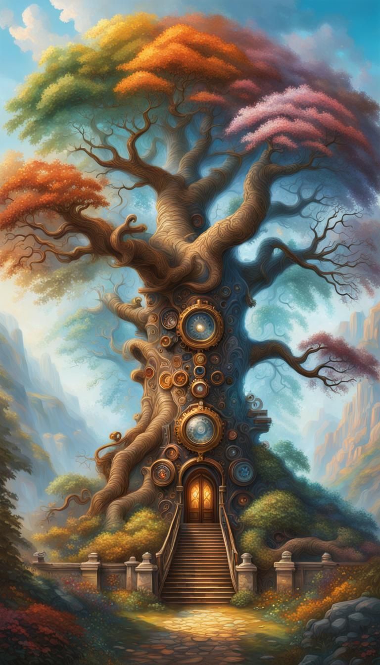 Tree of Life Lungs: Hyperrealistic Splash Art