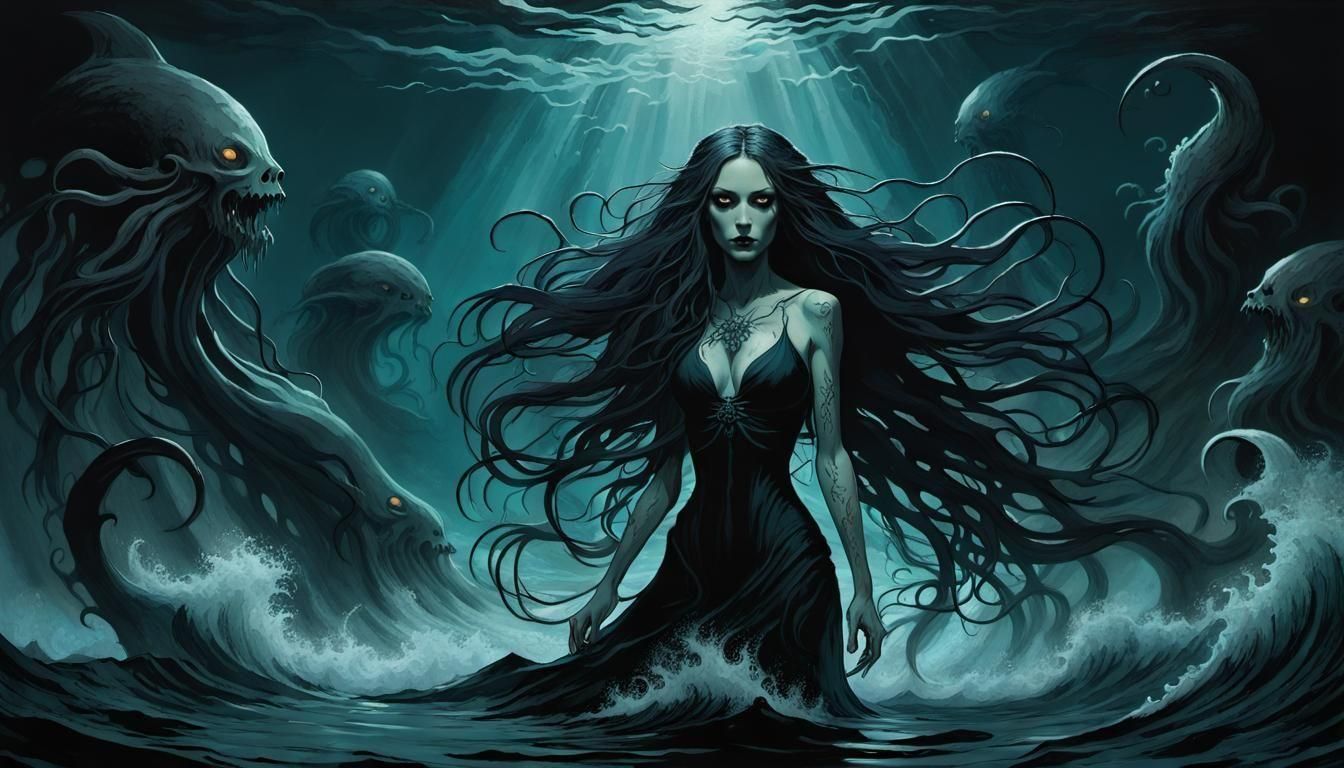 Sirens of the Sea in Graphic Novel Style