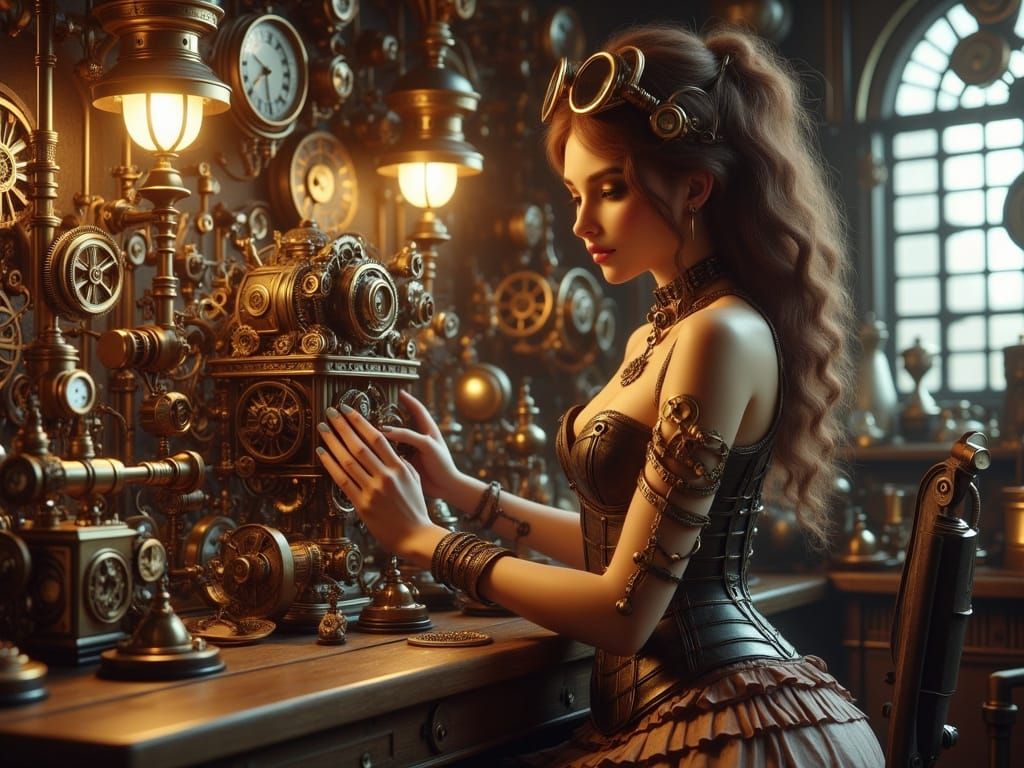 Steampunk Inventor's Workshop