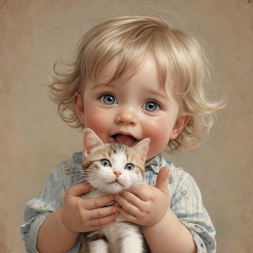 Toddler's Joy: A Gift of a Kitten