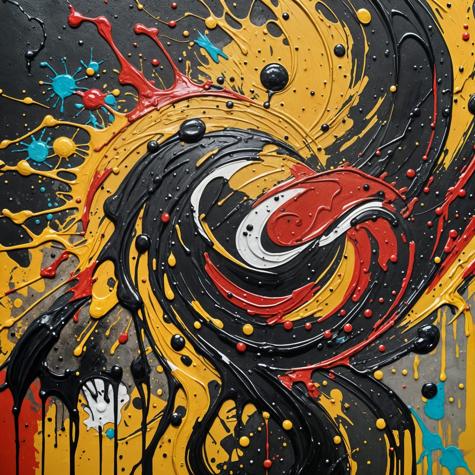 Trinidad Flag Graffiti Art: Splash Art Style