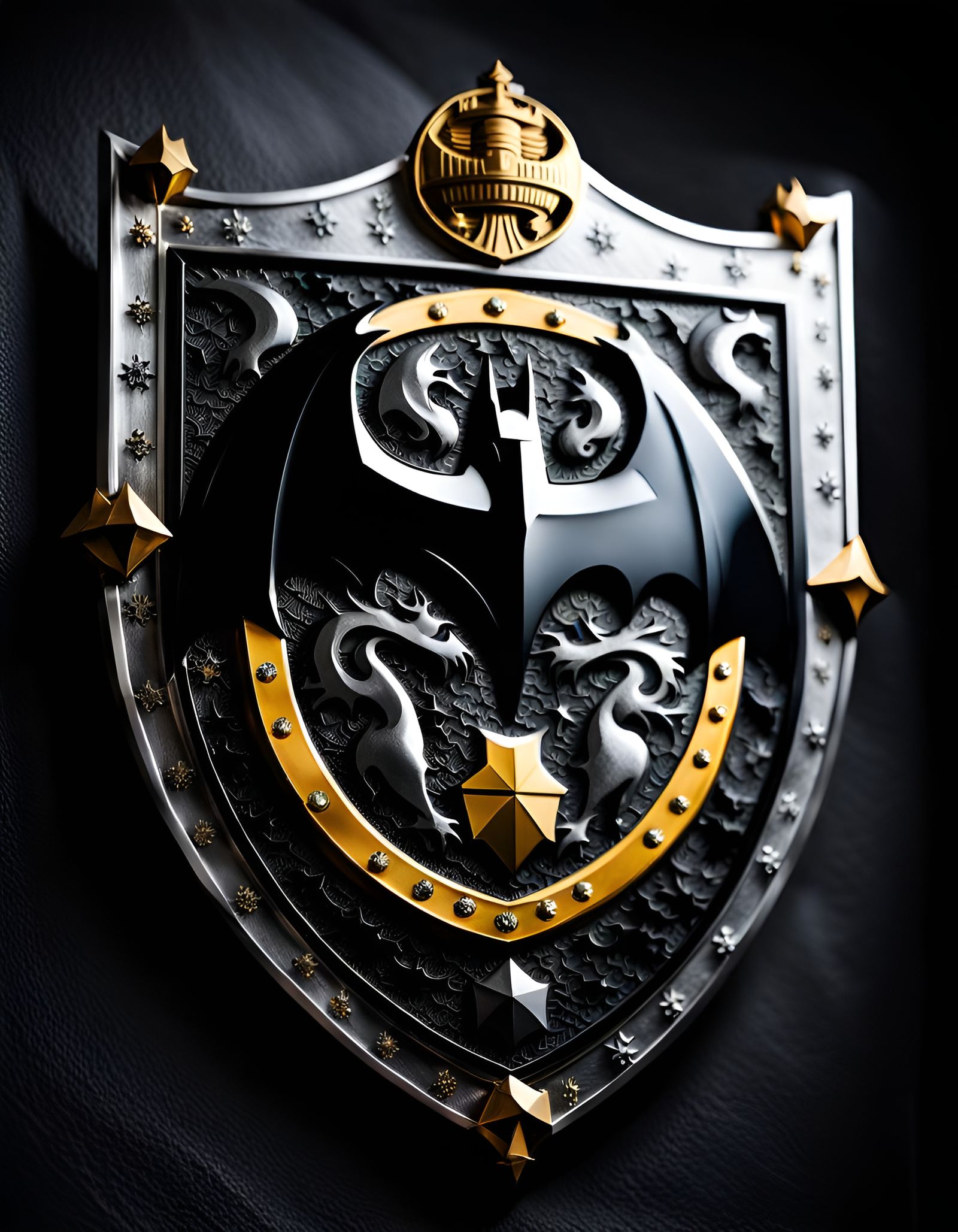 Detailed Coat of Arms with Diamond Bat