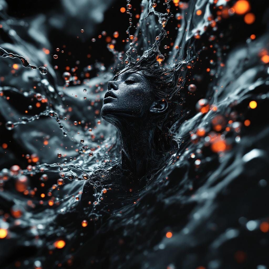 Punch Girl in Liquid Jet Black Style