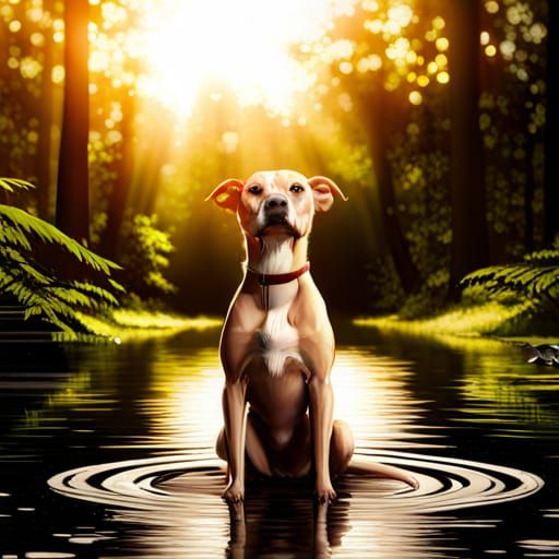 Hyperrealistic Wooded Landscape in Splash Art Style