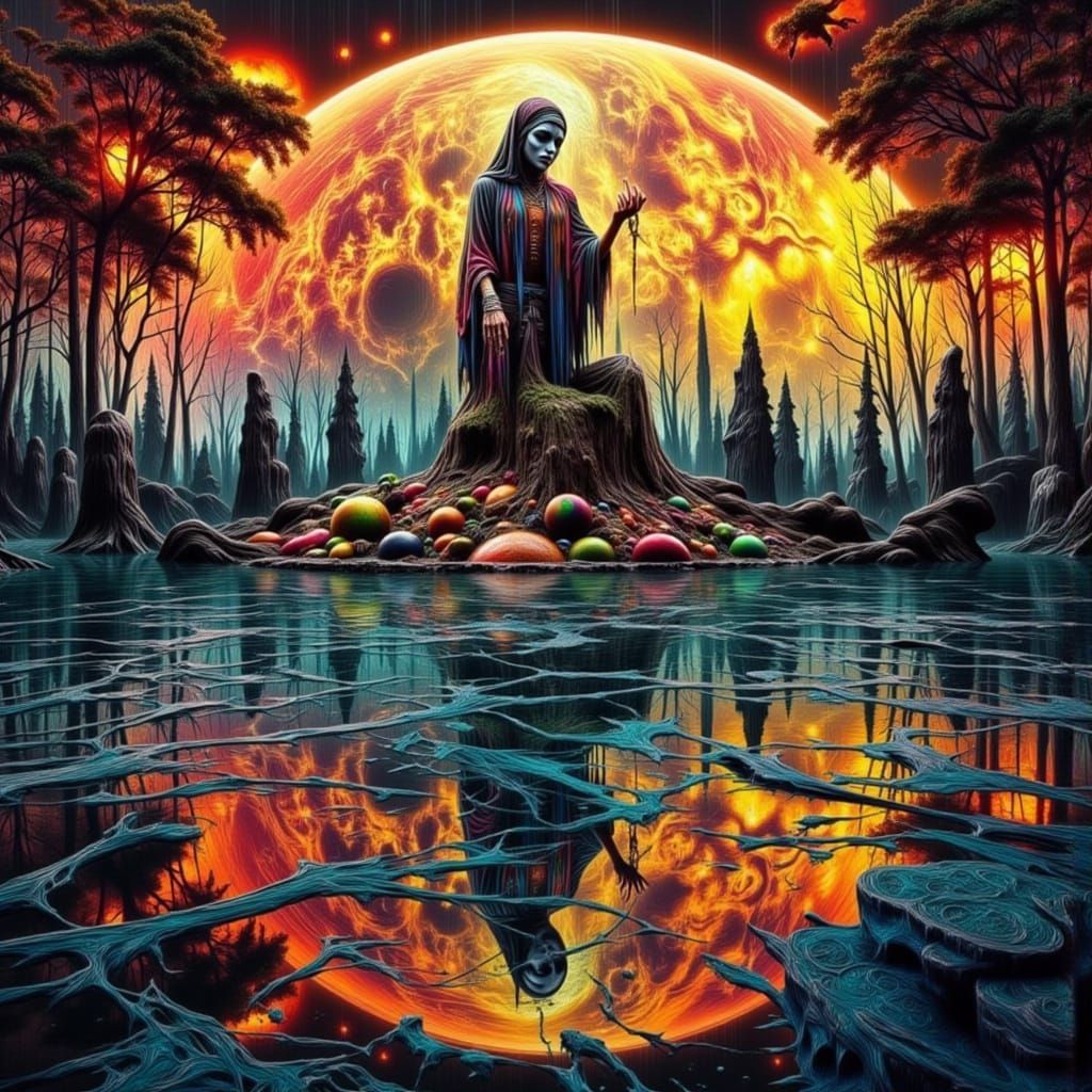 Colorful Polychromatic Graffiti Art with Melting Textures