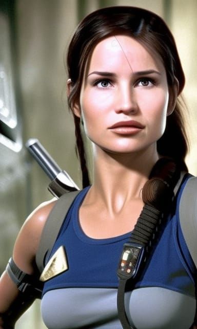 Lara Croft as Starfleet Officer